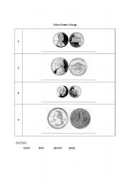 English Worksheet: U.S. Coins