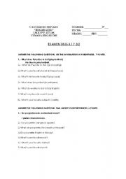 English worksheet: Likes and dislikes-Test