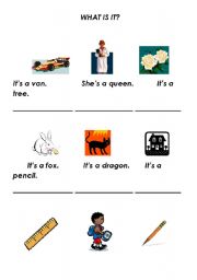 English Worksheet: What is it?