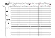 English Worksheet: look,say,cover, write, check