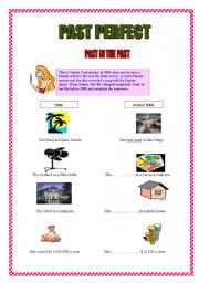 English worksheet: Past perfect