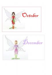 English worksheet: Months Fairy Cards 2/6