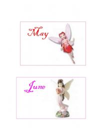 English worksheet: Months Fairy  Cards 3/6