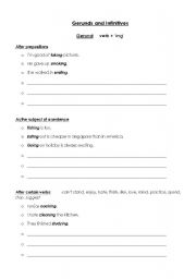 English worksheet: Gerunds and Infinitives