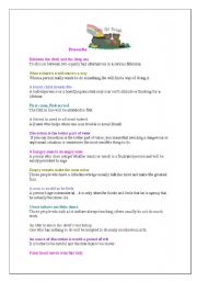 English worksheet: Proverbs