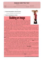 English Worksheet: Test - building an image