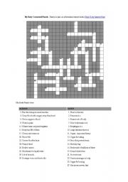 English Worksheet: Body Crossword 