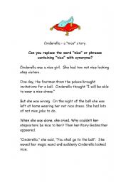 English Worksheet: Cinderella, a 