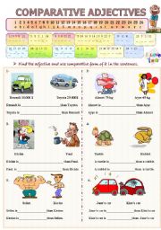 English Worksheet: Comparative form of adjectives(27.01.09)