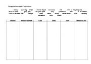 English Worksheet: describing people