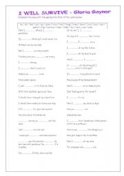 English worksheet: I will survive