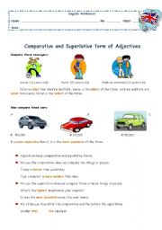 English Worksheet: Comparative and superlative forms of adjectives
