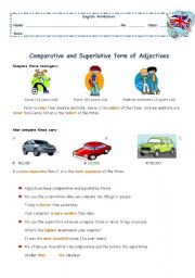 Comparative and superlative forms of adjectives