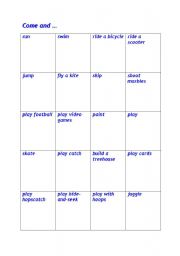 English Worksheet: Come and play....    2/3