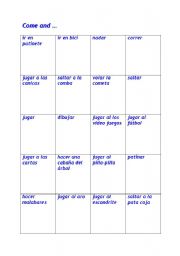 English worksheet: Come and play...... 3/3
