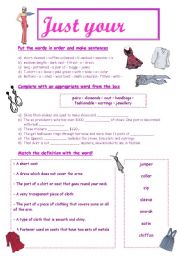 English Worksheet: Just your style!