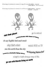 English Worksheet: kidnapped by aliens
