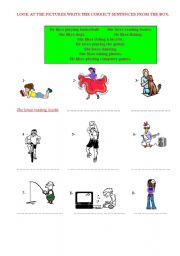 English worksheet: likes&dislikes matching