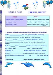 English Worksheet: Present perfect / Simple Past 
