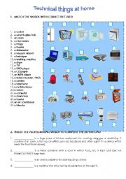 English Worksheet: Technical Things at Home