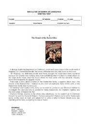 English Worksheet: THE HOUND OF THE BASKERVILLES