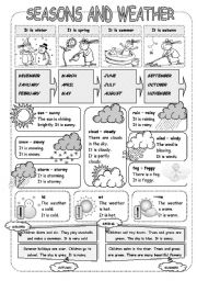 English Worksheet: Seasons and weather