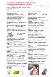 English Worksheet: EAT IT-SONG ABOUT FOOD- by Weird AL