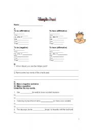 English Worksheet: Simple Past 