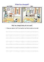 English Worksheet: before and now