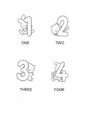 English worksheet: baby numbers