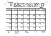 English Worksheet: calendar and weather