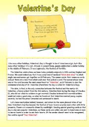 English Worksheet: Valentines Day