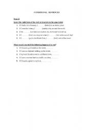 English Worksheet: Conditional sentences - type 2