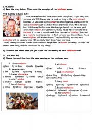 English Worksheet: Walt Disney