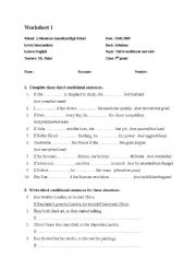 English worksheet: 9th grade woksheet