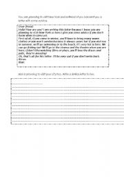 English Worksheet: write a letter