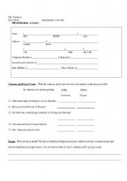 English worksheet: Test classroom