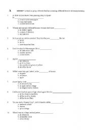 English Worksheet: idioms A
