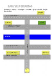 English Worksheet: Easy Map Reading