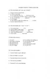 English worksheet: present perfect tense ex.