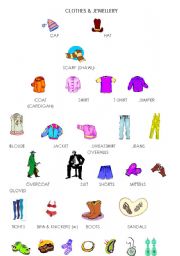 English Worksheet: Clothes & jwellery