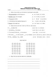 English worksheet: ENGLISH EVALUATION