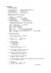 English Worksheet: worksheet 