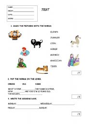 English worksheet: Test