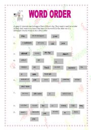 English Worksheet: Word order