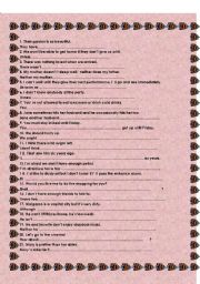 English Worksheet: 100 rephrase exercises