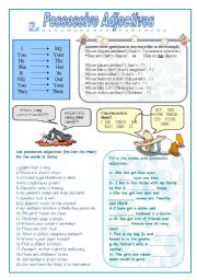 English Worksheet: Possessive Adjectives