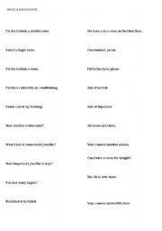 English Worksheet: expressions in hotels and restaurants
