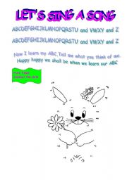 English Worksheet: abc song