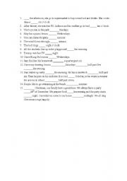 English Worksheet: preposition of time